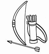 Bow Clipart Arrow Archery Library Coloring sketch template