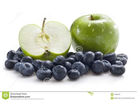 apples  blueberries stock  image