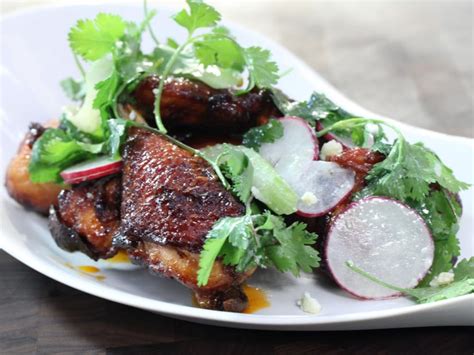Crispy Smoked Chicken Wings And Legs Cilantro Lime And Sriracha And