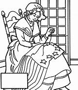 Betsy Ross Coloring Template sketch template