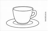Coloring Cup Tea Printable Pages Template Teacup Teapot Kids Saucer Drawing Adults Cups Library Clipart Color Print Choose Board sketch template