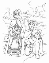 Coloring Frozen Family Royal Pages Colouring Disney Kids Queen King Print Sheet Elsa Anna Trolls Printable Adult Kings Princess Children sketch template