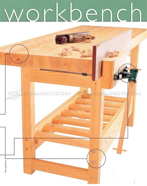 wood workbench plan woodarchivist