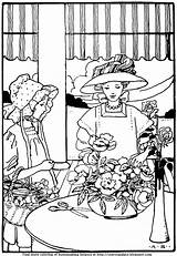 Arranging Flowers These Color Two Window Sisters Aprons Awning Bonnets Iris Scissors Hats Roses Decorating Coloring Landscape Craft Flower Table sketch template