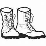 Combat Boot Soldier Vectorified sketch template