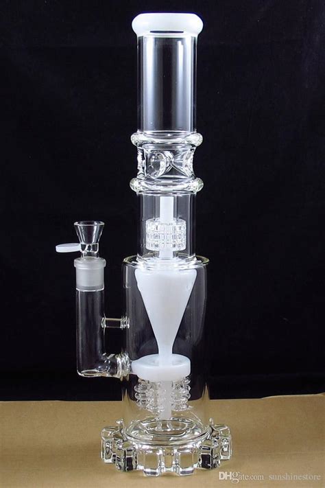 2021 Stemless Big Glass Bong Thick 15 5 Inch Bubbler Water Smoking Pipe