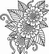 Gambar Hitam Putih Bunga Coloring Pages Flower Sheets sketch template
