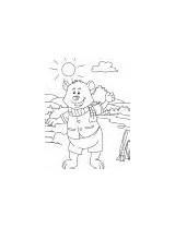Bear Coloring Golu Pages Hearted Down sketch template