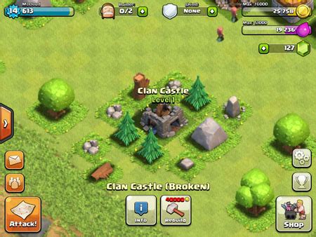 clash  clans clan castle