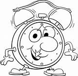 Clock Coloring Pages Alarm Cartoon Funny Walking Character Color Para Kids Time Coloringpagesonly Online Despertador Colorear Intervals Minute Clocks Printable sketch template