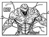 Riot Venom Draw Drawing Coloring Too Tutorial sketch template