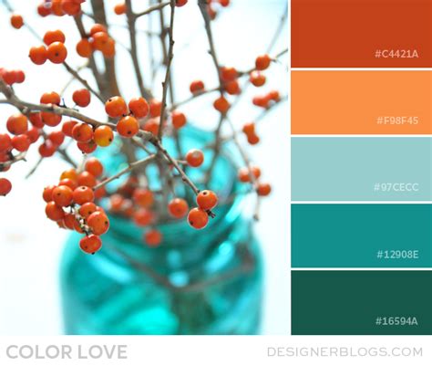 color love orange  teal designerblogscom