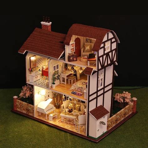 miniature bricolage maison de poupee kit maison fleurie avec etsy maisondecoration miniatur