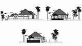 Bungalow Dwg Autocad Cad  Auto Drawing Elevations Residential Elevation Cottage Villa Sided Details Beautiful Cadbull Description sketch template