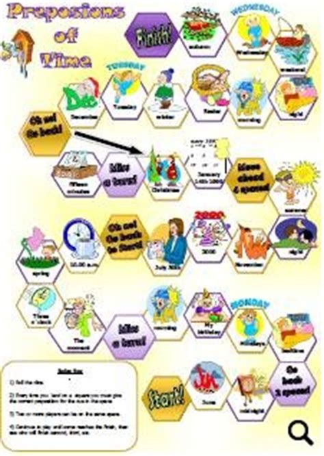 prepositions  time boardgame