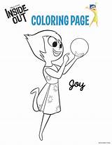 Inside Coloring Disney Kids Pixar Pages Joy Few Details Characters Print sketch template
