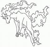 Pokemon Rapidash Coloring Pages Lineart Ponyta Monkey Sarah Deviantart Color Comments Printable Getdrawings Getcolorings sketch template
