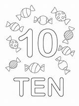 Coloring Number Pages Color Printable Ten Getcolorings Print sketch template