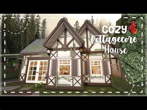 cozy cottagecore house speedbuild   bloxburg itapixca builds cottage house exterior