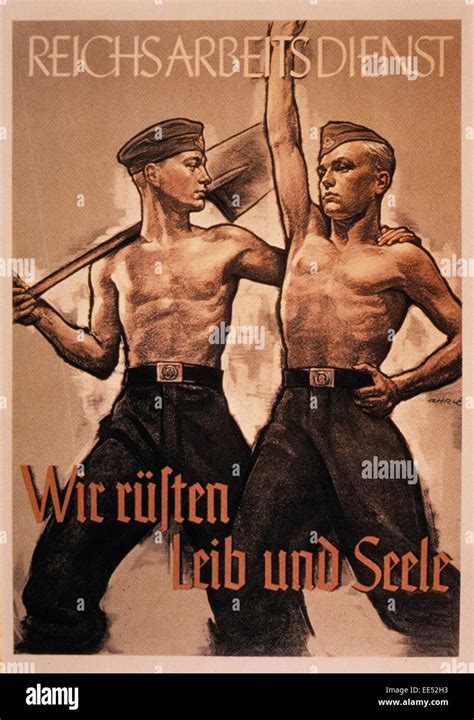 Nazi Deutschland Labor Service Poster Reichsarbeitsdienst Wir