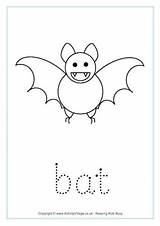Bat Tracing Word Worksheets Worksheet Symmetry Trace Kids Handwriting Wildlife British Printables Cvc Activityvillage sketch template