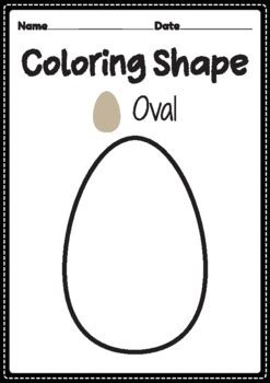 printable coloring pages shape oval