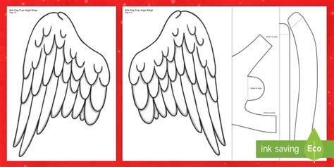 angel wings template role play cut outs nativity