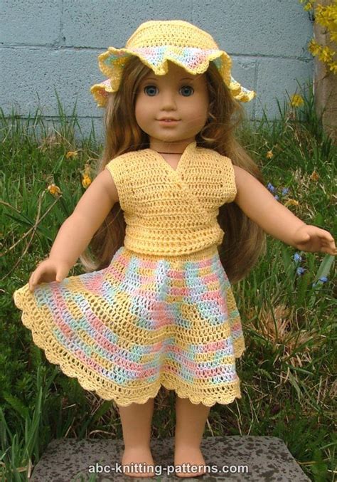 Abc Knitting Patterns American Girl Doll Flared Buttercup Skirt