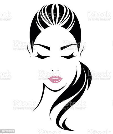 女性の長い髪型のアイコンロゴ女性の顔 アイコンのベクターアート素材や画像を多数ご用意 Istock