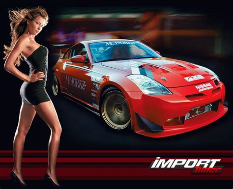 hot hd wallpapers and hd images nissan 350z and car model girl import