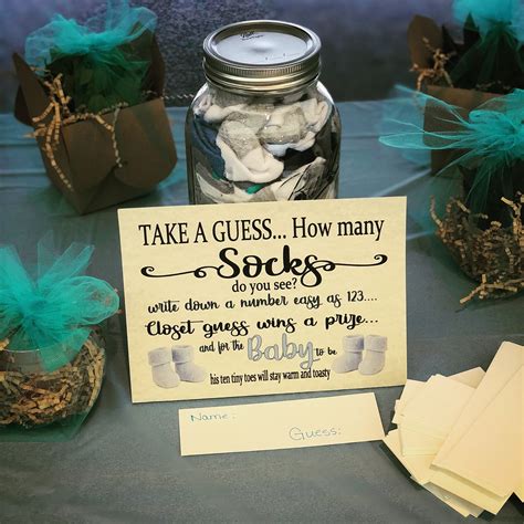 guess   socks baby shower game sprinkle baby shower baby shower games baby shower fun