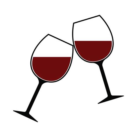 Best Two Wine Glasses Illustrations Royalty Free Vector Graphics