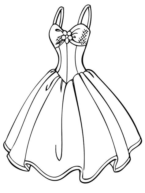wedding dress coloring page  printable coloring pages  kids