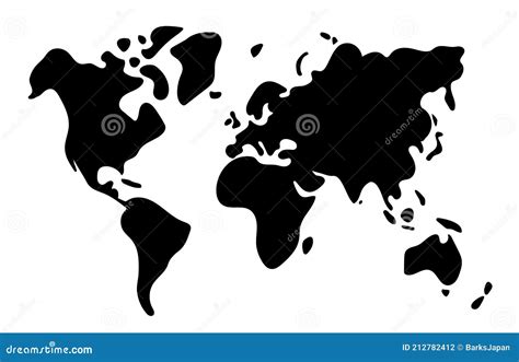 simplified world map vector illustration stock vector illustration