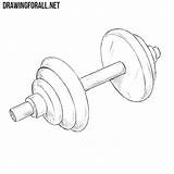 Dumbbell Draw Drawingforall Step sketch template