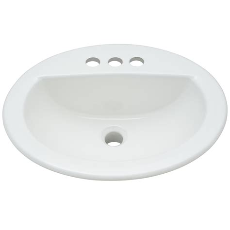 proflo pf white   rimming oval bathroom sink walmartcom
