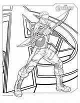 Coloring Pages Avengers Hawkeye Marvel Printable sketch template