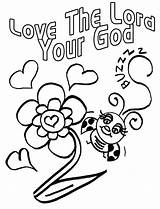 Coloring God Jesus Pages Loves Another Clipart Printable Lord Helping Valentine Children Bug Praise Treasure Kids John Box Childrens Color sketch template