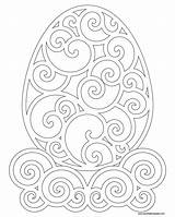 Swirl Egg Szablon Druku Ostern Jajka Witraż Witraz Swirly Designlooter sketch template