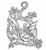 Dragon Coloring Pages Adult Printable Print Colouring Adults Item Drawing Gif Cute Fairy Dragons sketch template