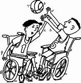 Wheelchair Coloring Basketball Playing Drawing Pages Wecoloringpage Getdrawings sketch template