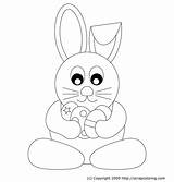 Easter Bunny Eggs Coloring sketch template