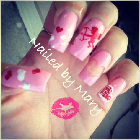 valentine cupid nails valentine nail art valentines nails spirit finger