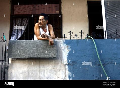 Antipolo City Philippines June 5 2020 Adult Filipino Man Rest On