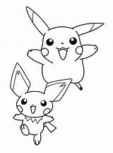 Pokemon Pikachu Pichu Ausdrucken Malvorlagen Okanaganchild Drucken sketch template