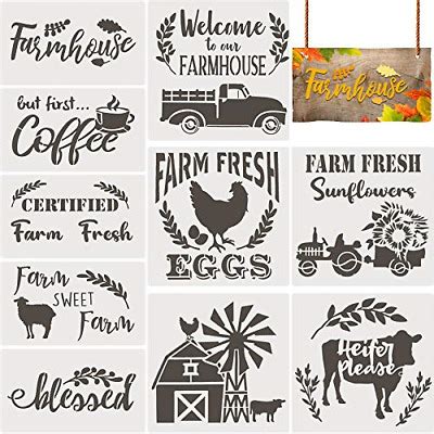 pieces farmhouse stencils farm reusable stencils farm theme painting