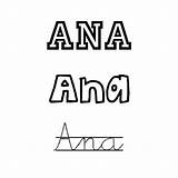 Ana Nombres sketch template