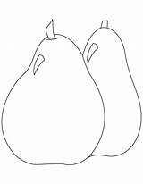 Pear Pears Pere Colorat Bestcoloringpages Planse sketch template