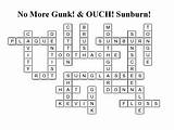 Gunk Crossword Puzzle Answers Sunburn Ouch sketch template