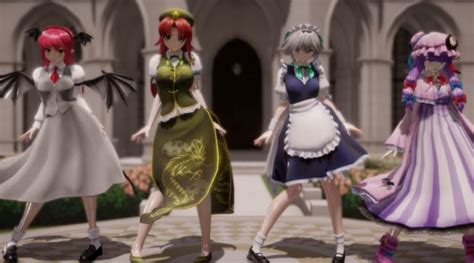 Four Touhou Girls Have Sex During A Dance For Mmd Animation Sankaku